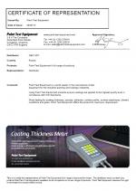 Сертификат представителя Paint Test Equipment для ГЕО-НДТ